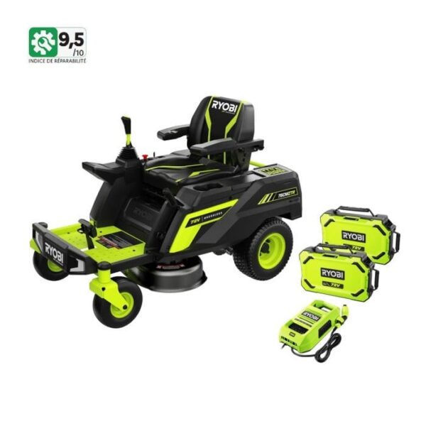 RYOBI Rider Zero Turn 72V 76cm Aufsitzmäher